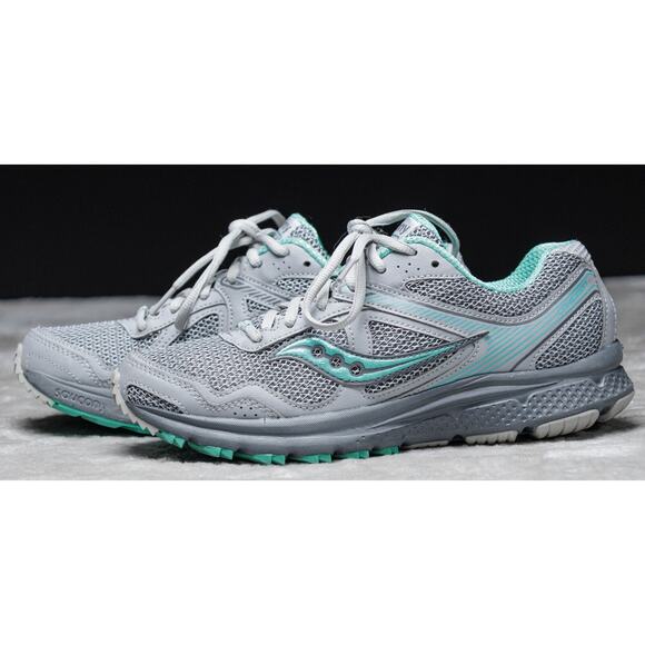Saucony Cohesion 10 Gray Green Running Shoes Sneakers Womens Size 8 - Picture 12 of 16